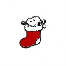 SNOOPY قطعة واحدة دبوس معدني بتصميم كلب كرتوني، شارة سبيكة ديكور عيد الميلاد اللطيف، إكسسوار إبداعي، هدية للأصدقاء - متعدد الألوان - مشاهدة 4