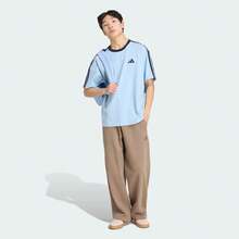 Áo thun ngắn tay thể thao thường ngày Adidas(ADIDAS)ES+ 3S /S TEE 100% cotton KU6448 - Màu xanh nhạt - Xem 3