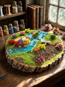 7/14/28pcs Set Rumput Buatan Mini Warna Campuran, Gumpalan Rumput Mini Perekat Diri untuk Diorama, Taman Peri, dan Pembuatan Model Pemandangan - Beraneka warna - View 4
