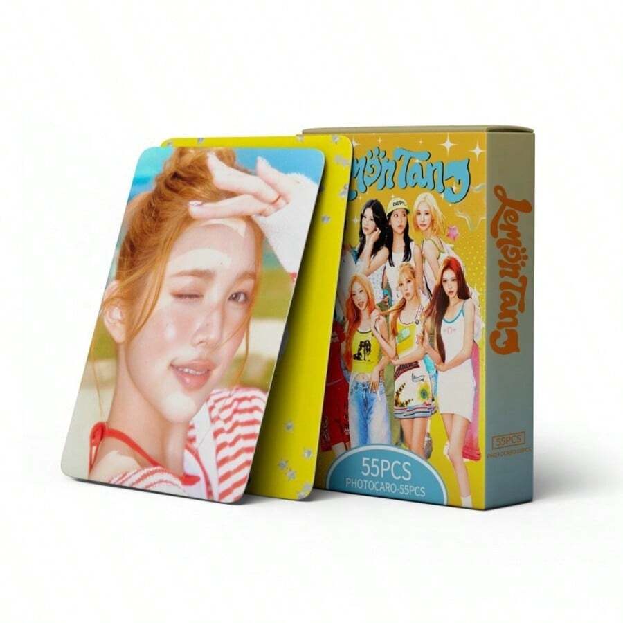 55 pcs Kartu Koleksi LOMO Merchandise Eksklusif Grup Perempuan Hearts2Hearts KPOP -