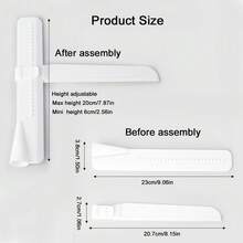 1/4pcs White Right Angle Cake Scraper, Adjustable Height Cake Scraper, Birthday Cake Cream Spreading Tool, Home Baking Tool, Cake Edge Trimming Scraper, Turntable Matching Auxiliary Tool, Homemade Dessert Cream Surface Smoothing And Shaping Tool - View 12
