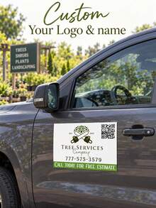 Señales Magnéticas Personalizadas para Automóviles, Logotipos Personalizados para su Coche, Furgoneta, Camión, Diseño Impermeable, Promueva su Vehículo Comercial, Impresión Profesional y Troquelado - Multicolor - Ver 1