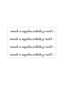 1 Sheet Cursive Quote Temporary Tattoo Stickers, Inspirational Handwritten Script Sentence Fake Tattoos, Minimal Literary Body Art For Women Girls, Waterproof Wrist Forearm Decor - Black - View 2
