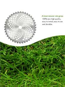 Bilah Pemotong Rumput Tebal untuk Mesin Potong Rumput Bensin Bulat Paduan Logam 10 Inci Aksesori Kepala Trimmer Bilah Gergaji Universal - A - View 7