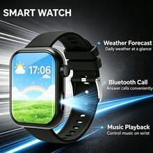 ZhiKexing Unisex Sports Smart Watch 1.83 Inch High Definition Display Screen, Outdoor Sports Flashlight, 260mAh Battery Capacity, Wireless Calling, Multiple Sports Modes, Music Playback, Weather Forecast And Other Functions, Suitable As Gift For Friends And Couples, Compatible With Android And IOS - View 1