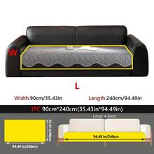 1PC Chenille Minimalist Style Irregular-Edge Sofa Cushion, Skin-Friendly & Breathable, All-Season Universal, Non-Slip & Dustproof, Suitable For 1-4 Seater Sofas As Decorative & Protective Cover. - Grey - View 13