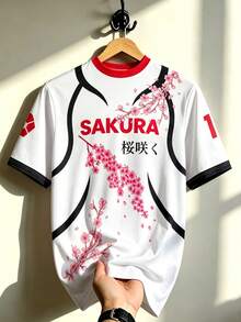 Jersey Sepak Bola Pria U20 Jepang Kustom Personalisasi & Atasan Remaja Ringan Lembut Motif Sakura Blue Lock & Cocok untuk Pertandingan, Latihan, Pakaian Kasual & Hadiah - Putih - View 8