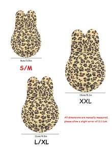 1 Pair Leopard Print Rabbit Ear Breast Lift Adhesive Pads, Self-Adhesive Invisible Bra Pads, Backless Strapless Invisible Breast Pads, Suitable For Dresses, Parties And Special Occasions, Lingerie, Adhesive Bras, Breast Tape, Travel Essentials, Strapless Bras - Upgraded Version - View 12