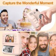 This Instant Print Camera Comes With Photo Paper, Specially Designed For Children To Enjoy The Fun Of Selfies. It Combines Instant Imaging And Digital Functions, Supports 1080P HD Video Recording To Capture Precious Moments, And Features A Built-In MP3 Player And Educational Games. It's An Ideal Gift For Children Aged 3-12, Especially Suitable For Christmas, New Year, And Birthday Occasions. - Pink - View 11