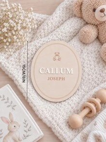 Personalized Newborn Birth Announcement Sign, Customized Newborn Name Plate, Hospital Photo Prop, Baby Shower Gift, Nursery Decor, Birth Information Commemorative Plaque, Newborn Keepsake, Personalized Birth Statistics Sign, Engraved Newborn Hospital Sign, Personalized Baby Name Plate - Multicolor - View 6