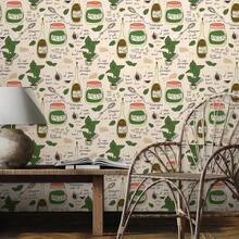 Boho Modern Abstract Kitchen Food Seasoner Peel And Stick Wallpaper Vintage Wall Paper Stick On Contact Paper Easy Peel Off For Nightstand Drawer Renter Friendly - 1PC - View 3