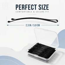 Curved Bobby Pins Flat Bobby Pin Firm Grip Long Bobby Pins For Thick Hair Ball Tip Durable Hair Pins With Clear Storage Box For Salon Daily & Party Hairstyle Styling - Multicolor - View 9