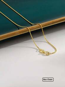 1pc Minimalist Design Layered S925 Sterling Silver Necklace, Delicate Jewelry, Suitable For Daily Wear, Gift - Gold - View 7