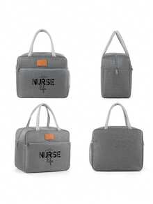 1 Pc, Nurse Pattern Printed Handbag, Large Capacity Handheld Bag, Suitable For Office Workers And Travel - one-size - View 11