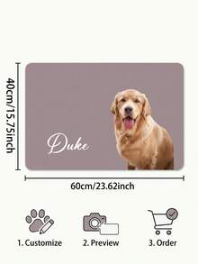 Customized Pet Feeding Mats, Customized Pet Photo And Name Meal Mats, Pet Food Bowl Mats, Suitable For Food And Water, Pet Lovers, Easy To Clean, Beautiful, Keep The Feeding Area Clean - Multicolor - View 11