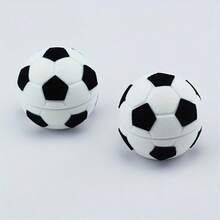 1pc Football Shaped Velvet Jewelry Box, Creative Football Design Small Accessory Storage Box, Soft Lining Ring Earring Necklace Organizer Holder, Sports Theme Jewelry Organizing Container, Suitable For Proposal, Engagement, Birthday Unique Gift Packaging Box, Desktop Decor Small Accessory Storage Box - Football - View 6