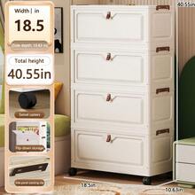 Multi-Size Flip-Top No-Assembly Folding Storage Cabinet, Home Organizer Cabinet For Living Room, Snack, Toy And Miscellaneous Storage - White - View 21