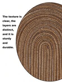 1/4/6/8 Coffee Brown Oval Woven Placemats, Non-Slip Heat-Resistant High-Resilience, Foldable And Rollable For Easy Storage, Suitable For Wedding Party Table Decoration, Daily Home Kitchen Dining Room And Room Decor - Brown - View 5
