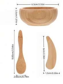 1 Set, Including Willow Wood Facial Mask Container, Cleaning Tools, Facial Mask Container And Base Oil Container. These Tools Are Reusable Skincare Products, Also Including Multi-Functional Facial Mask Brushes For Mixing And Applying Facial Masks And Skincare Products. These Mixing Tools Are Also Reusable, Suitable For Women And Ladies' Beauty Tools. Additionally, There Are Body Hair Removal Brushes, Hair Removal Tools, Eyebrow Grooming Tools And More - Multicolor - View 3