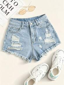 Women Denim Shorts - 2079 - View 1