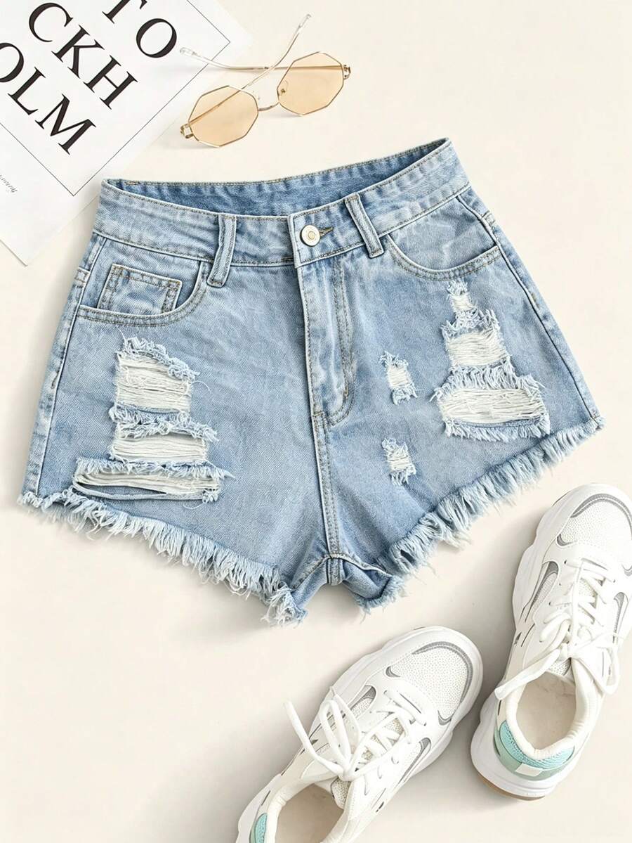 Women Denim Shorts - 2079 - View 1