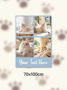 Custom Photo Text Throw Blanket, Personalized Picture Collage Fleece Blanket, Customized Pet Memory Photo Blanket For Sofa Bed Home Decor Gift - Multicolor - View 30