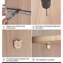 20/50/100pcs 90 Degree Right Angle Triangle Corner Brackets, 5mm L-Shaped Shelf Support, Thickened Metal Furniture Connector Hardware, Rust-Resistant Wear-Resistant, Easy To Install, Suitable For Wooden Frame, Cabinet And Furniture DIY Fixing - Shelf Support Studs - View 4