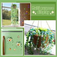Green Glass Beaded Plant DIY Craft Kit, Mixed Beads Moss Wire Set For Handmade Forever Hanging Potted Home Decor - A - View 6