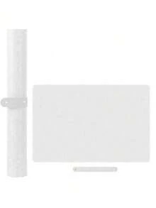 1pc Nail Pad, Made Of Washable & Foldable PU Material, Suitable For Nail Care And Nail Artist Salon Tools. Soft Microfiber Leather Nail Table Mat/Salon Pad. Button Randomly Shipped In Two Colors (Number Of Holes Random). - White - View 10