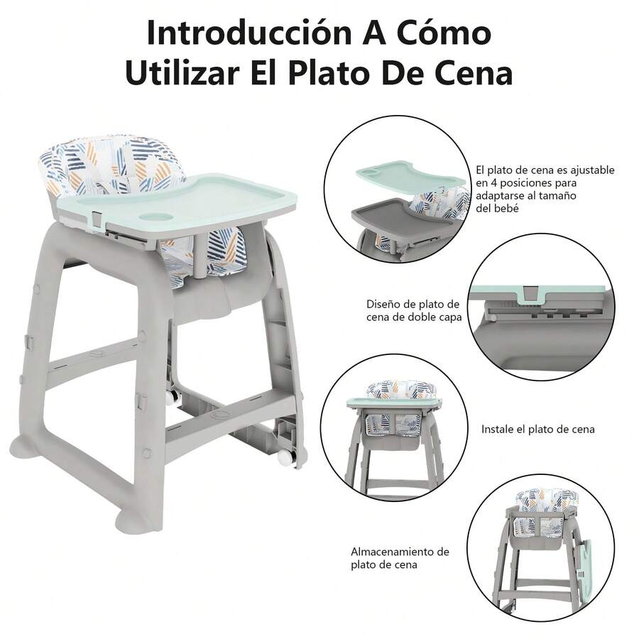 Baby Highchairs & Booster Seats - Cadet Blue - View 1
