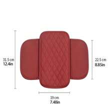 Universal PU Leather Car Armrest Cover With Side Storage Pocket, Multi-Function Car Interior Mat, Car Armrest Box Organizer Bag, Vehicle Storage Solution, Modern Car Accessory, Practical Design, Car Decoration, All Season Use - Multi-color Diamond Pattern - View 12