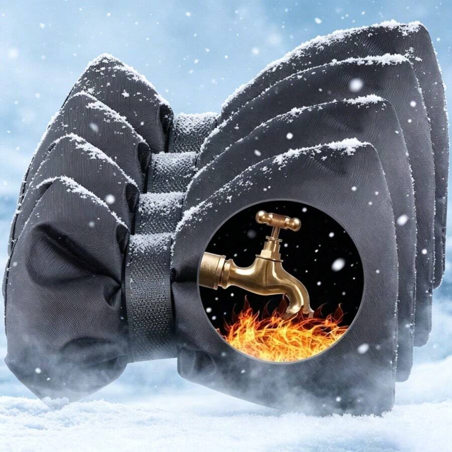 5/3/2/1pc Outdoor Faucet Anti-Freeze Cover, With Flame Retardant And Anti-Freeze Protection - 420D Oxford Fabric, Black, Reusable Faucet Protector, Suitable For Yard, Garden, Winter Insulation, Classic Style, Durable And Easy To Install - Faucet Cover - View 1
