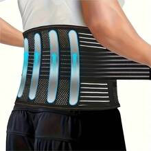 Breathable High Elasticity Compression Waist Support Knitted Fabric, Suitable For Sports Fitness And Weightlifting, Adjustable Shoulder Straps Provide Targeted Abdominal Muscle Support - Black - View 3