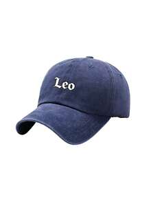 1Pc Unisex 12 Zodiac Sign Print Outdoors Fashionable Leisure Washed Baseball Cap, Adjustable Outdoor Sun Protection Casual Hat - Navy Blue - View 22