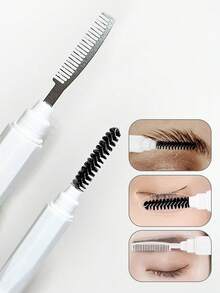 Eyebrow Brush, Eyebrow Comb, Spiral Brush, Fine-Tooth Small Comb, Eyebrow Grooming Tool, Mascara Comb, Eye Makeup Brush - Multicolor - View 2
