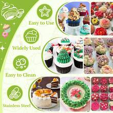 24/48pcs Piping Tips Bag + 2pcs White Coupler Stainless Steel Piping Tips Set Baking Cake Cookie Puff Pastry Piping Tools Multi-Pattern Cream Squeeze Tips Converter Combination DIY Cake Decoration Tools Multi-Pattern Piping Tips Accessories Kitchen Dessert Making Tools - View 9