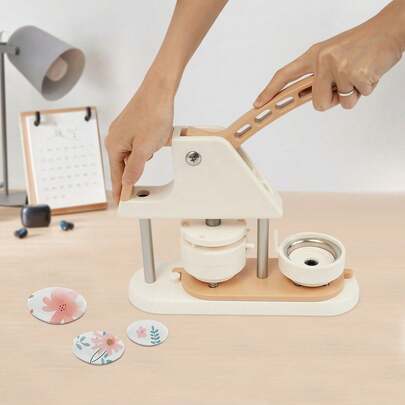 SHIOUCY Button Maker Machine, Button Press Machine, Button Making Supplies Kit For DIY Button Badges