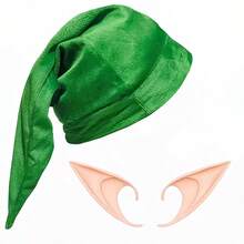 1對/1套精靈尖頂帽附人造精靈耳朵，成人角色扮演服裝配件，柔軟舒適材質，派對穿著理想之選 - 多色 - 查看 12