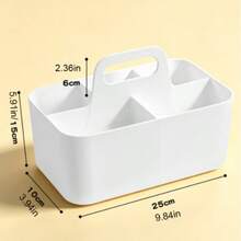 Marker Storage Box, Large Capacity Multi-Function Desktop Compartment Organizer, Office Student Children Stationery Storage Box, Portable Makeup Organizer Basket - Multicolor - View 2