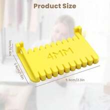 EDCUEBE7 1/4pcsClip-On Sewing Ruler, Edge Stitch Lock & Sewing Gauge For 4 Sizes, Non-Slip Stitching Guide Tool For Hand Sewing, Embroidery Fabric Patchwork - Multiple Styles (random Color) - View 3