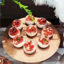 Creative Spherical Glass Dessert Bowl, Clear Transparent Texture, Easily Highlights Food Appearance, Suitable For Mousse Pudding Fresh Fruit Small Snacks, Banquet Tea Break, Birthday Party, Home Afternoon Tea, Stackable Storage Saves Space, Practical And Decorative Effect. - Transparent - View 7