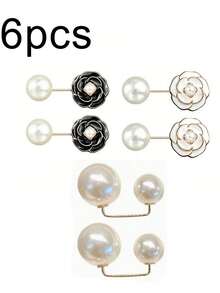 2/4/6pcs Flower Pearl Pants Leg Shortening Buttons, Prevent Pants Leg Dragging. Hidden Button Pants Leg Closure Design, Seamless Fit, Effectively Prevent Pants Leg Dragging. Suitable For Jeans And Casual Pants, Waterproof, Portable, Durable - A - View 15