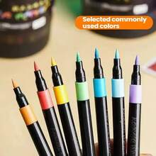 Master Color! 120 Colors 24/36/48/60/80 Colors Premium Soft Tip Acrylic Markers | Imported Pigments Rich Color Seamless Layering Fast Drying Waterproof | Professional Anime Design/Wall Painting/Industrial Design Hand Drawing Tools | Artist Collection Grade Painting Markers - Marker Pens In Barrels - View 3