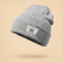 1pc Men's Letter Decor Knitted Beanie Hat, Hip Hop Style, Suitable For Outdoor Travel, Skiing - Letter - View 3