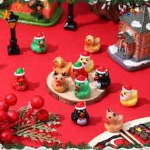 Christmas Resin Decorations, Christmas Reindeer Penguin Gingerbread Man Figures, Suitable For Holiday Design, Perfect For Christmas Winter Party Gift Bags, Christmas Stocking Fillers - A - View 8