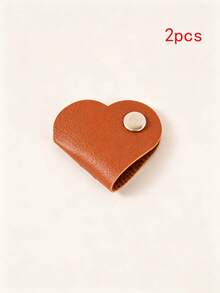 Heart-Shaped Faux Leather Cable Organizer, Multi-Color Earphone And Cable Storage Box, Battery-Free Cable Management Clip, Unisex Cable Organizer Set - New Arrival - View 25