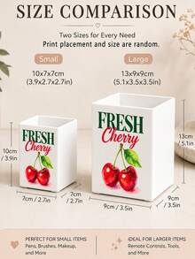 1件裝「FRESH CHERRY」多功能收納整理盒－餐具架、桌面收納盒（適用於收納餐具、吸管、茶包、筆、遙控器），塑膠材質，小巧省空間，適合廚房、辦公室、客廳（下單前請確認尺寸） - 彩色 - 查看 2