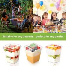 10/25/50/100pcs 5oz Clear Dessert Cups, Meal Prep And Portion Control, Individual Mini Containers For Greek Yogurt, Protein Pudding, Overnight Oats And Snacks, Tight-Fitting Lids Keep Everything Fresh, Stackable For Fridge - Transparent - View 9