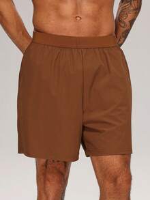 MASKERT Men's Sports Shorts, Fitness Strength Training, Outdoor Hiking Climbing, Daily Morning Evening Running, Cycling Workout Bottoms - Brown - View 4