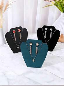 Jewelry Display Stand With Bust Mannequin, Necklace Pendant Earring Display Rack, Tower-Shaped Display Stand, Suitable For Valentine's Day And Back To School Season - Multicolor - View 6